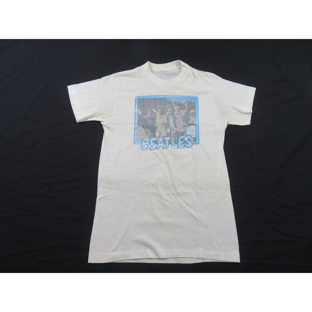 Beatles White T-Shirt Sz S Made in USA 1970s